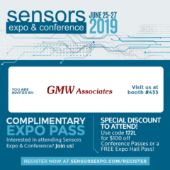 GMW is at Booth 433, Sensors Expo & Conference, June 25-27, 2019, San Jose, CA