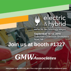 GMW will Exhibit at Electric & Hybrid Vehicle Technology Expo, September 10-12, Novi, MI