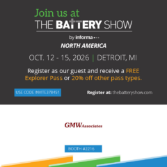We’re exhibiting at the Battery Show & EV Tech Expo, October 12–15 in Detroit